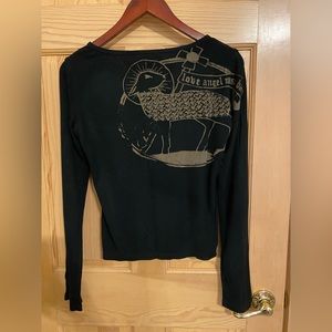 Rare vintage L.A.M.B. Staff Icon t-shirt in black. Y2K unsure of season. Size M